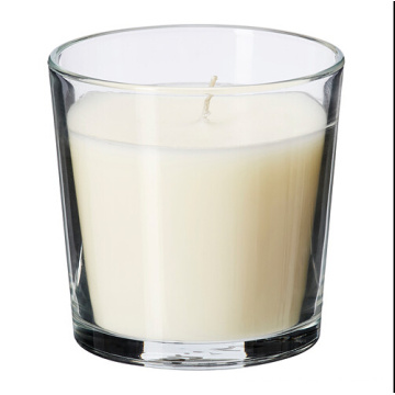 Haonai hot sale eco-friendly glass canlde holder glass candle cup with customized logo